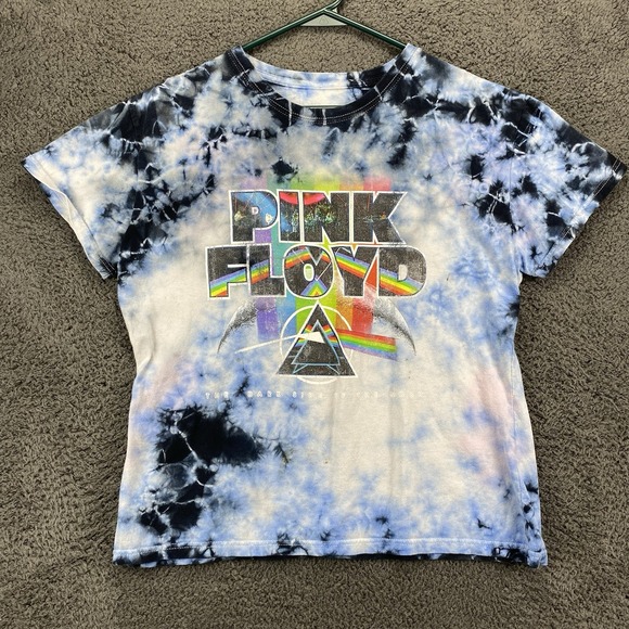 Pink Floyd T Shirt Women S Dark Side Of The Moon Tie Dye Band Tour Crew - Picture 1 of 10